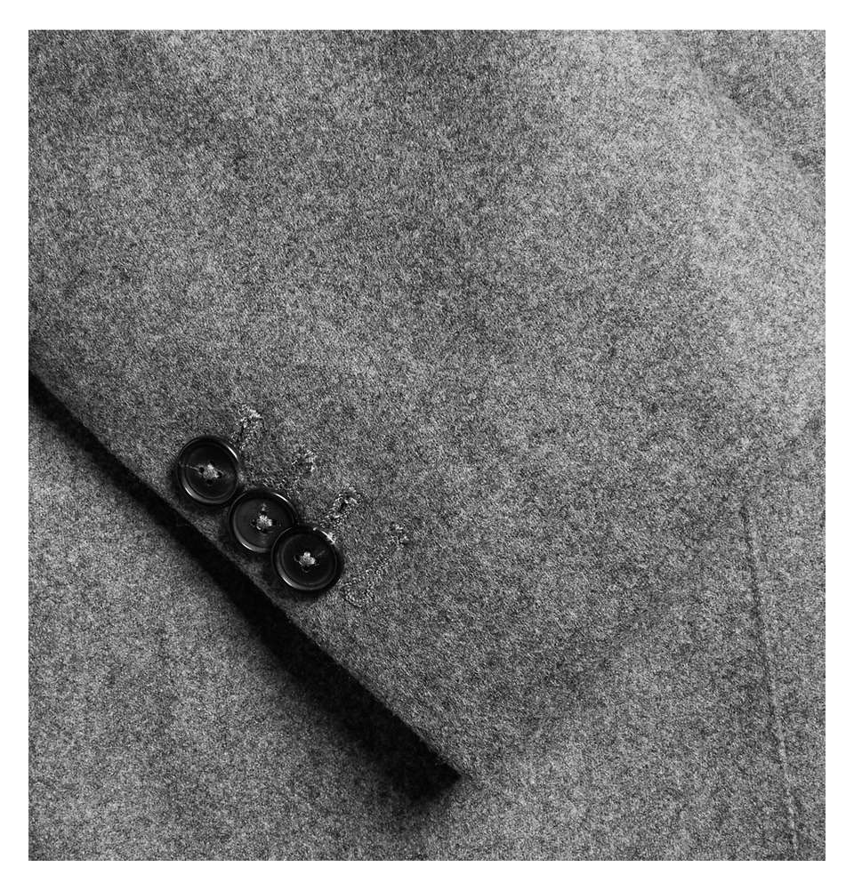 Grey Lloyd Slim-Fit MÃ©lange Wool-Flannel Jacket