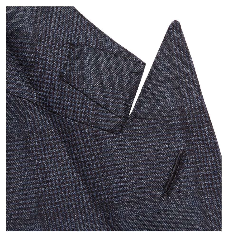 Navy O'Connor Slim-Fit Prince of Wales Checked Wool Jacket