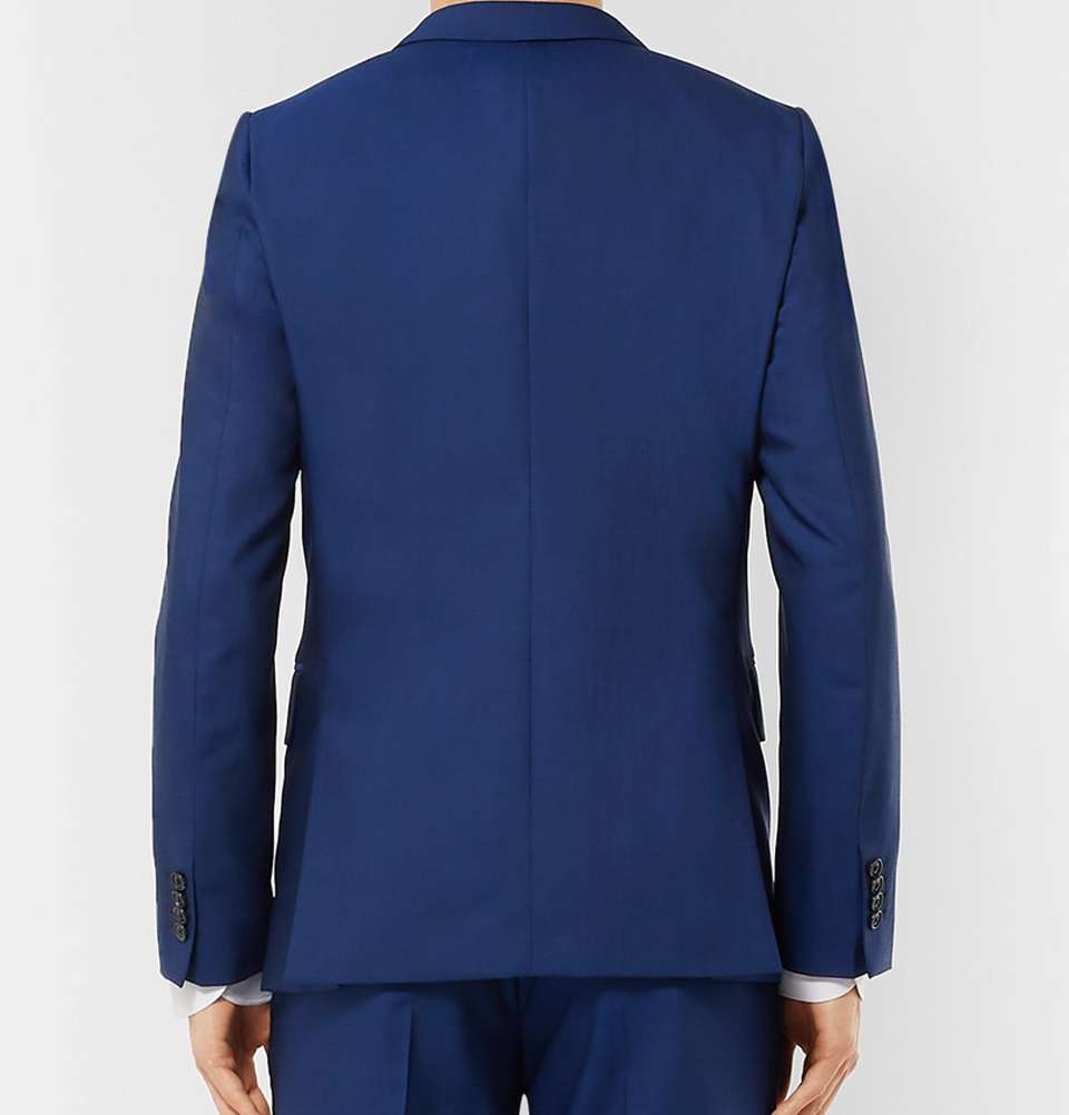 Navy Soho Slim-Fit Wool and Mohair-Blend Jacket