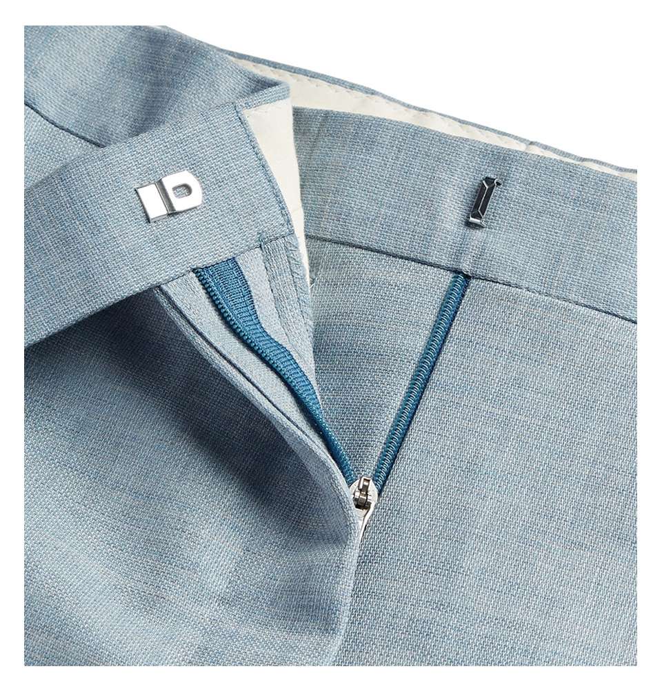 Sky-Blue Hyde Slim-Fit MÃ©lange Wool-Hopsack Trousers