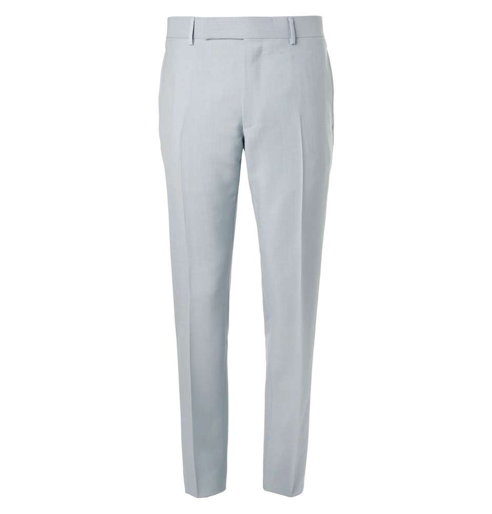 Stone Slim-Fit Mohair and Wool-Blend Trousers