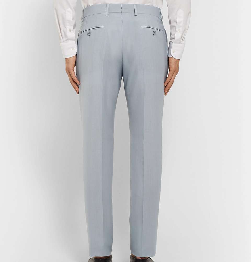 Stone Slim-Fit Mohair and Wool-Blend Trousers