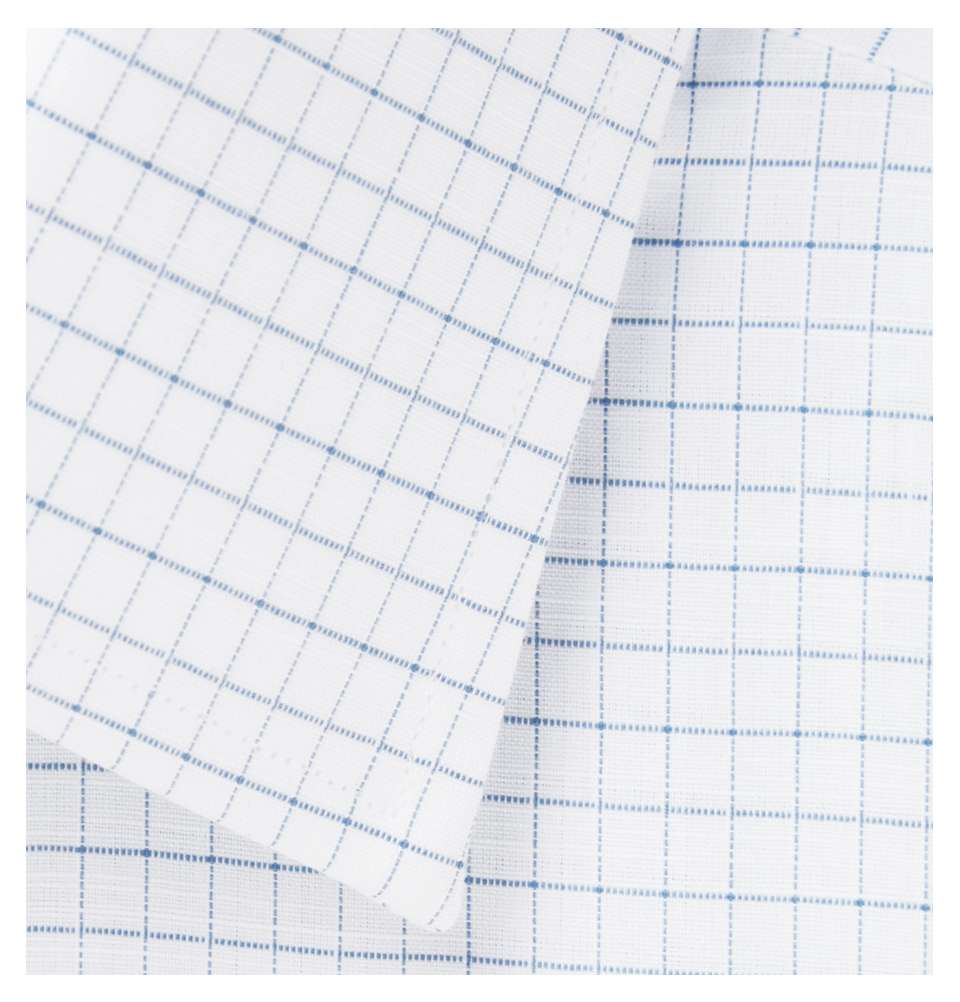 Blue Slim-Fit Checked Cotton Shirt