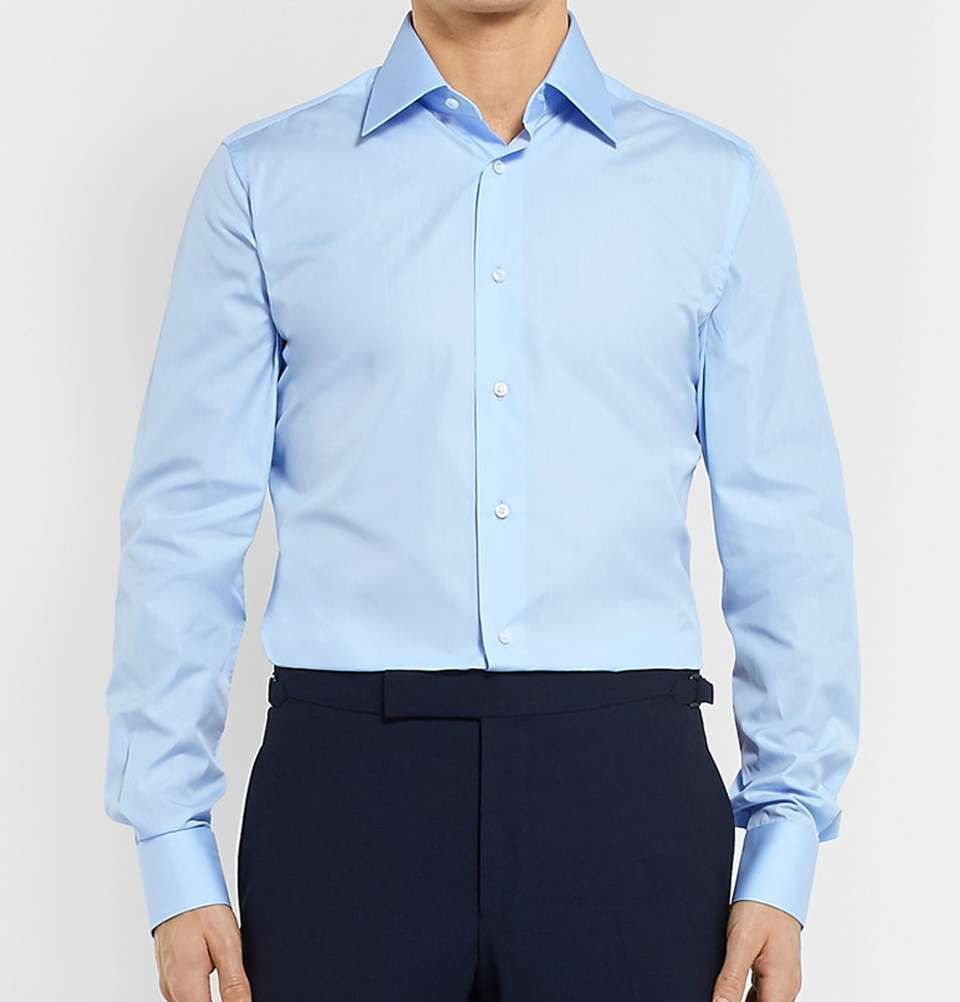 Light-Blue Cotton-Poplin Shirt