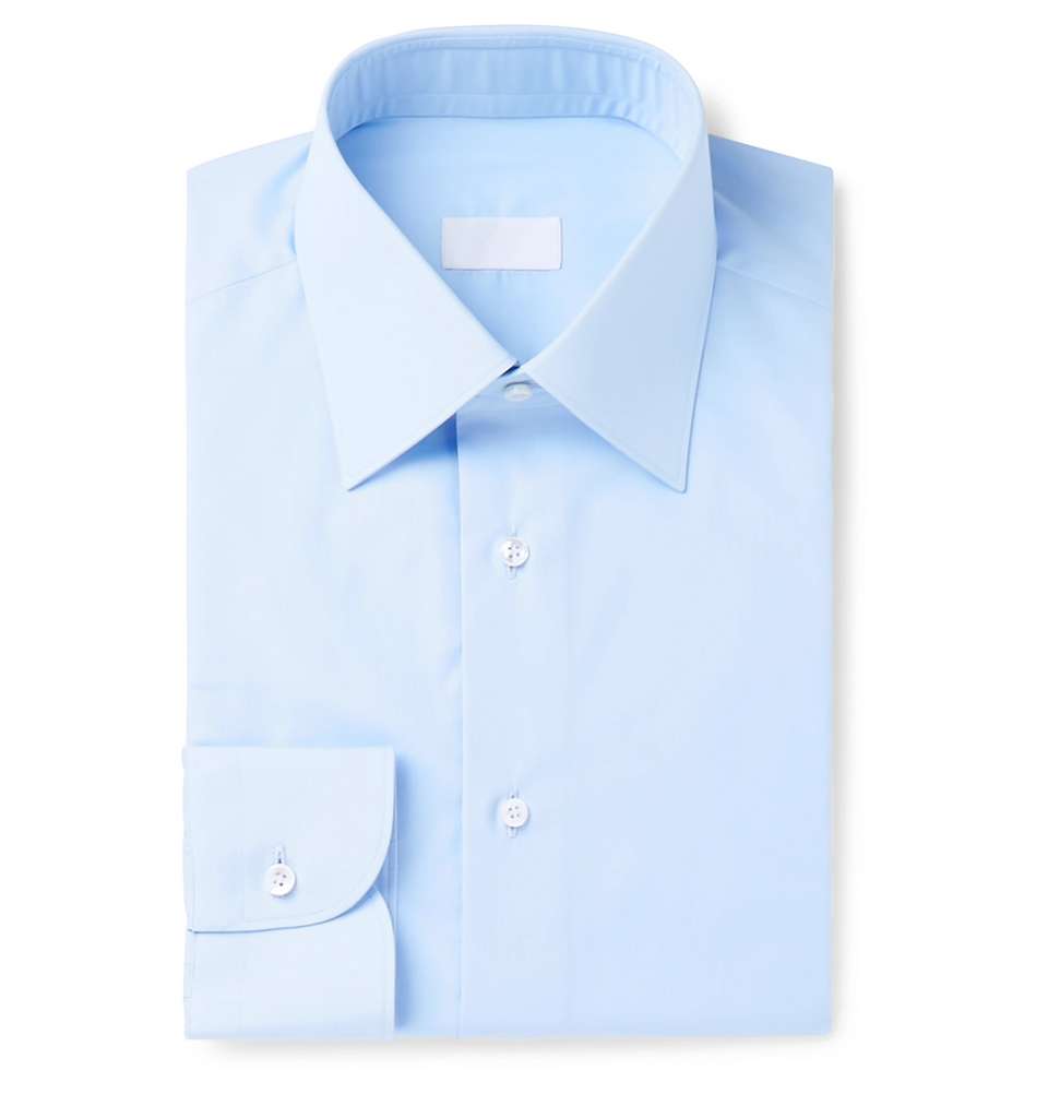 Light-Blue Cotton-Poplin Shirt
