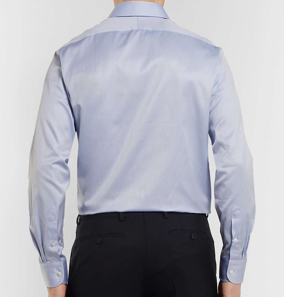 Light-Blue Slim-Fit Cotton Shirt