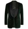 Dark-Green Slim-Fit Satin-Trimmed Cotton-Velvet Tuxedo Jacket