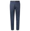 Navy Slim-Fit Cotton-Blend Trousers