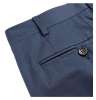 Navy Slim-Fit Cotton-Blend Trousers