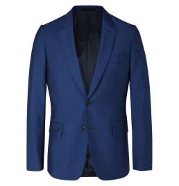 Navy Soho Slim-Fit Wool and Mohair-Blend Jacket