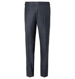 Navy Slim-Fit Prince of Wales Checked Wool Trousers